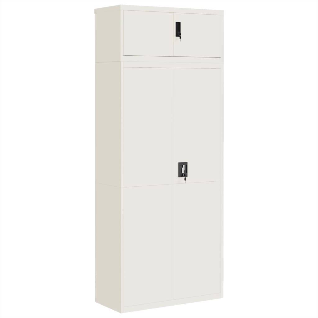 vidaXL Aktenschrank Weiß 90x40x220 cm Stahl