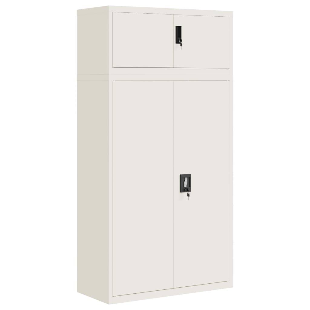 vidaXL Aktenschrank Weiß 90x40x180 cm Stahl