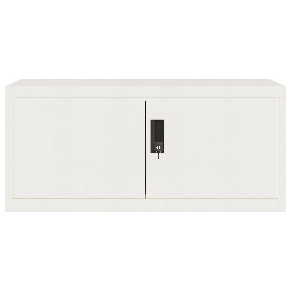 vidaXL Aktenschrank Weiß 90x40x180 cm Stahl
