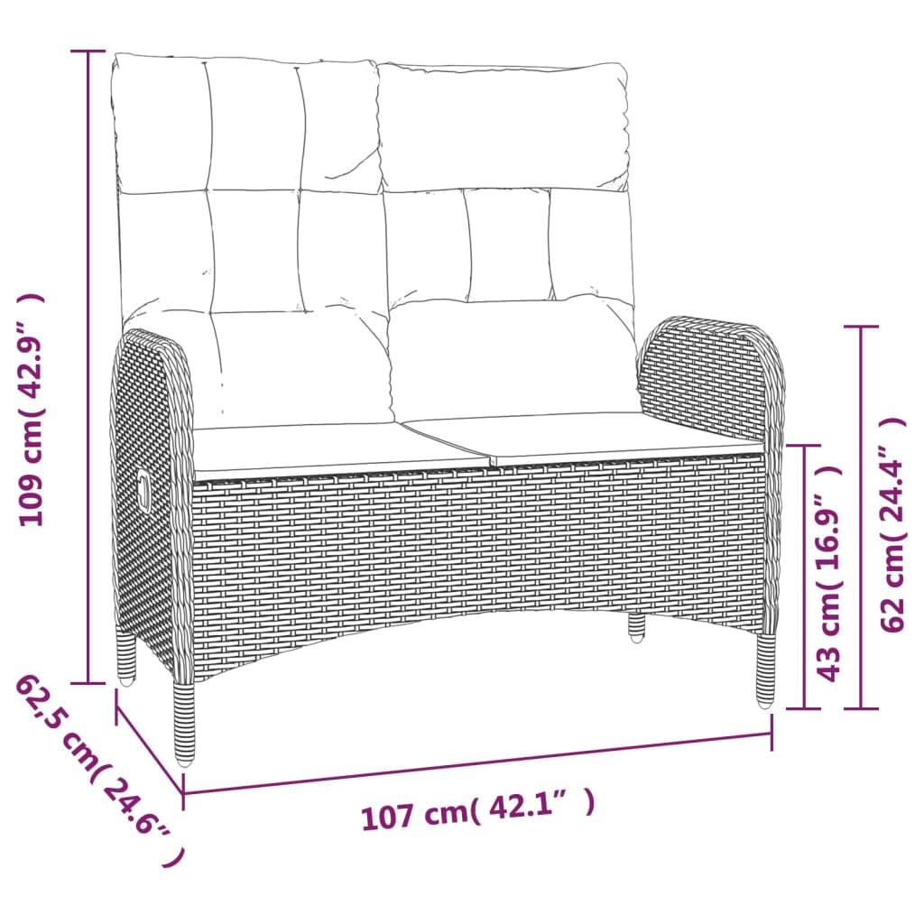 vidaXL 4-tlg. Garten-Essgruppe mit Kissen Grau Poly Rattan