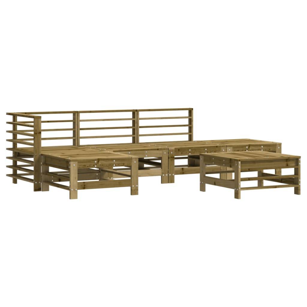 vidaXL 6-tlg. Garten-Lounge-Set Imprägniertes Kiefernholz