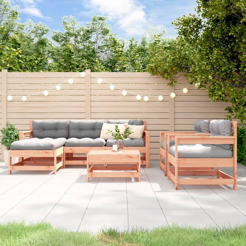 vidaXL 7-tlg. Garten-Lounge-Set Massivholz Douglasie
