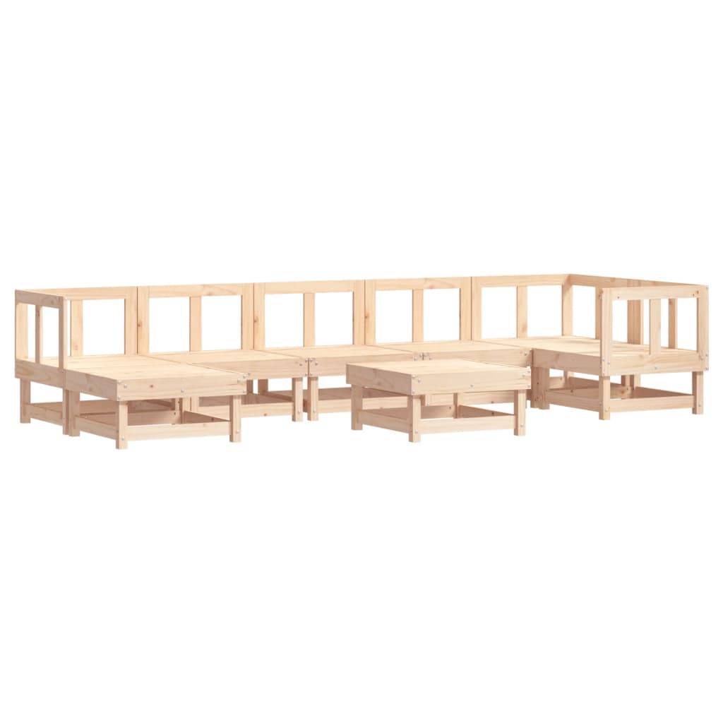 vidaXL 8-tlg. Garten-Lounge-Set Massivholz Kiefer