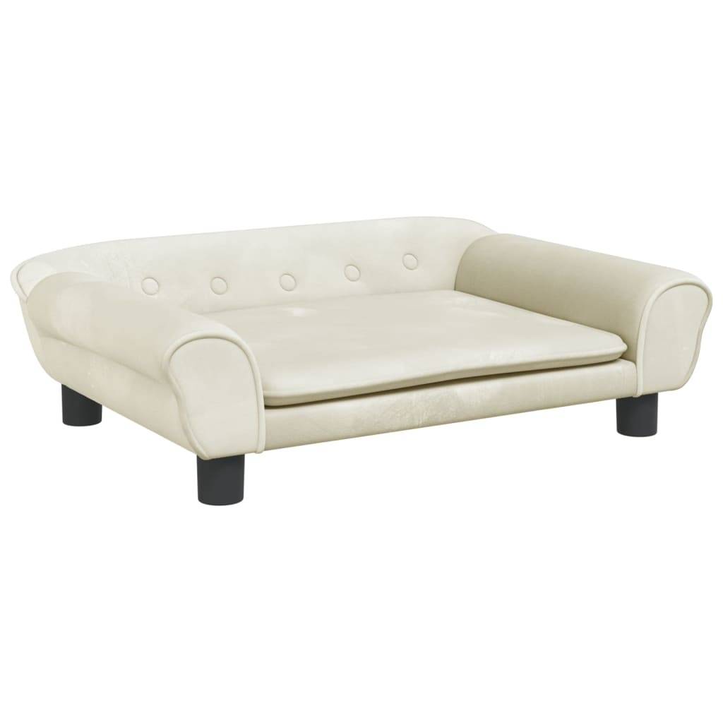 vidaXL Kindersofa Creme 70x45x26 cm Samt