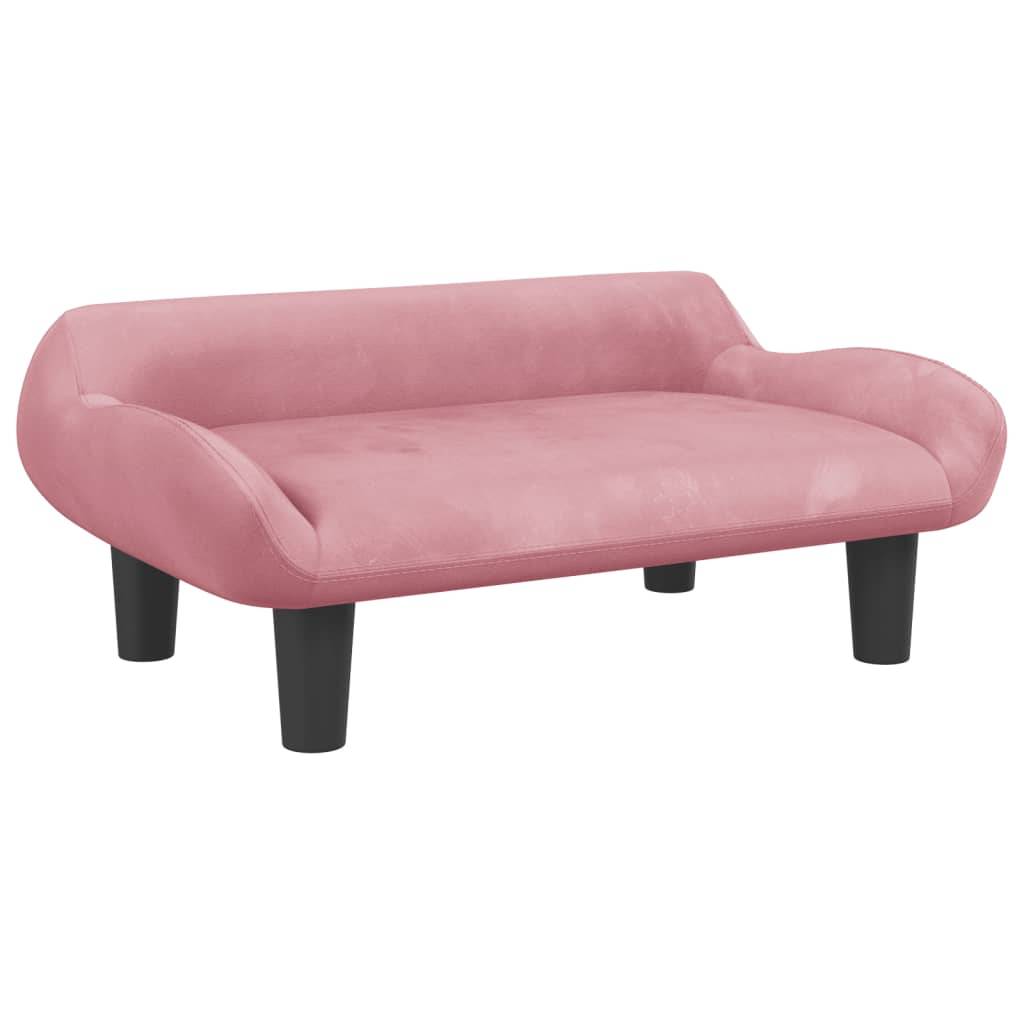 vidaXL Kindersofa Rosa 70x40x24 cm Samt