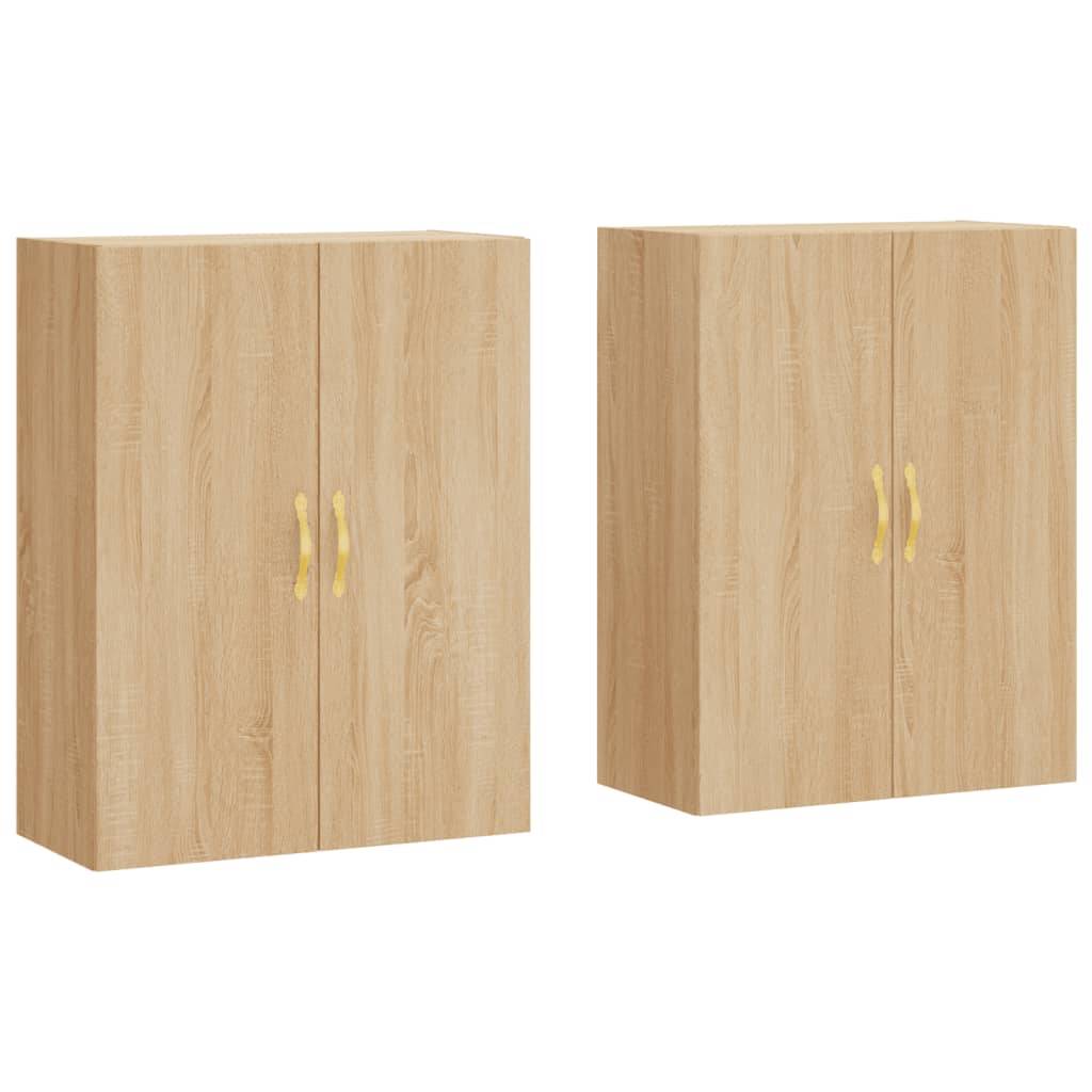 vidaXL Wandschränke 2 Stk. Sonoma-Eiche 69,5x34x90 cm