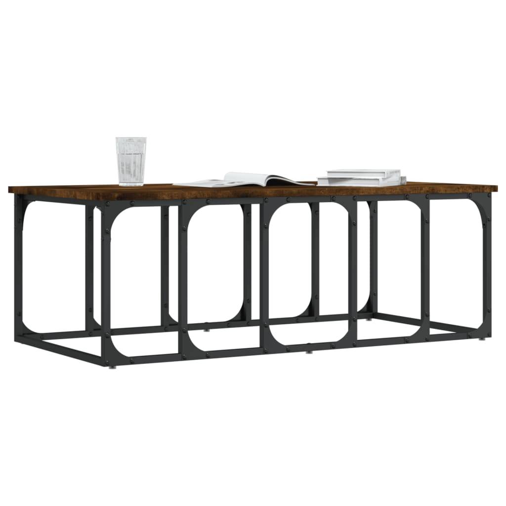 vidaXL Couchtisch Räuchereiche 100x50x35,5 cm Holzwerkstoff