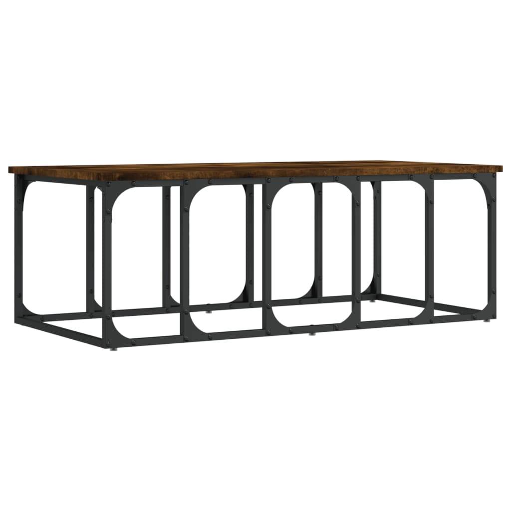vidaXL Couchtisch Räuchereiche 100x50x35,5 cm Holzwerkstoff