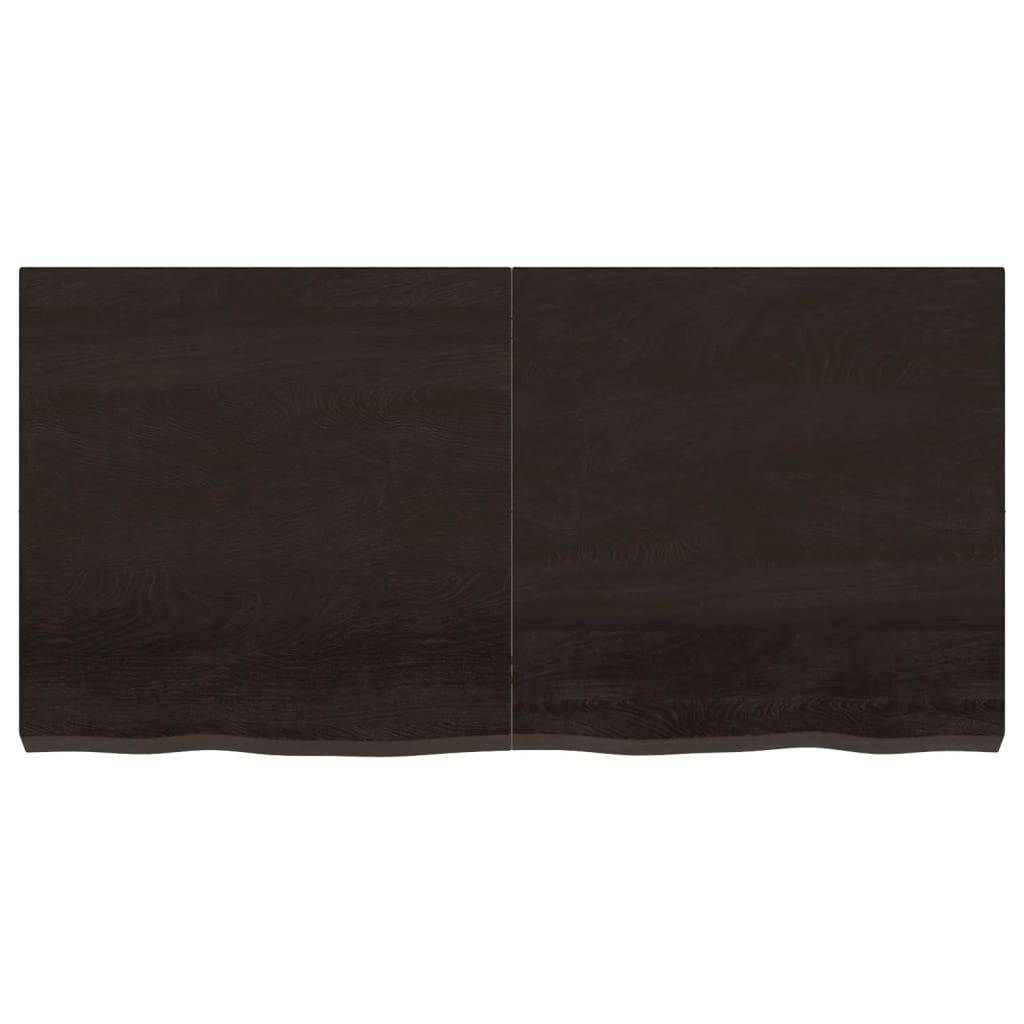 vidaXL Waschtischplatte Dunkelbraun 120x60x(2-6)cm Massivholz