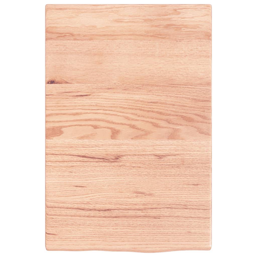 vidaXL Wandregal Hellbraun 40x60x2 cm Massivholz Eiche Behandelt