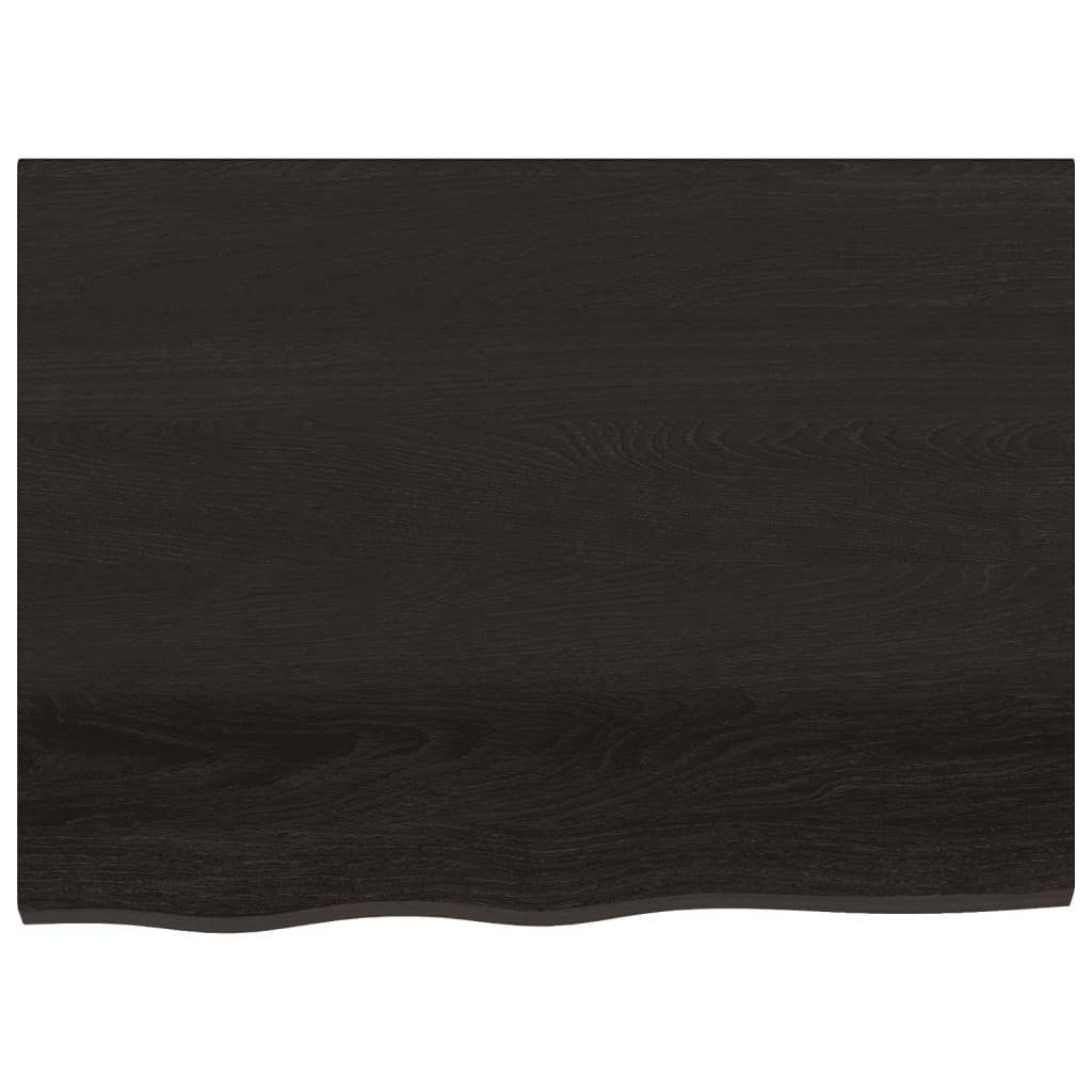 vidaXL Wandregal Dunkelbraun 80x60x(2-4) cm Massivholz Eiche Behandelt