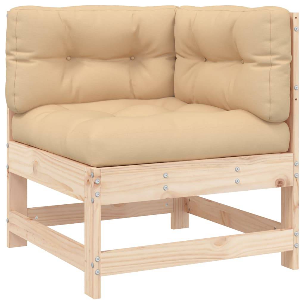 vidaXL 6-tlg. Garten-Lounge-Set mit Kissen Massivholz