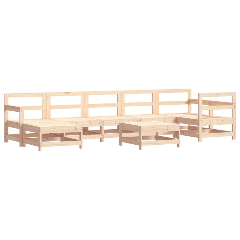 vidaXL 8-tlg. Garten-Lounge-Set mit Kissen Massivholz