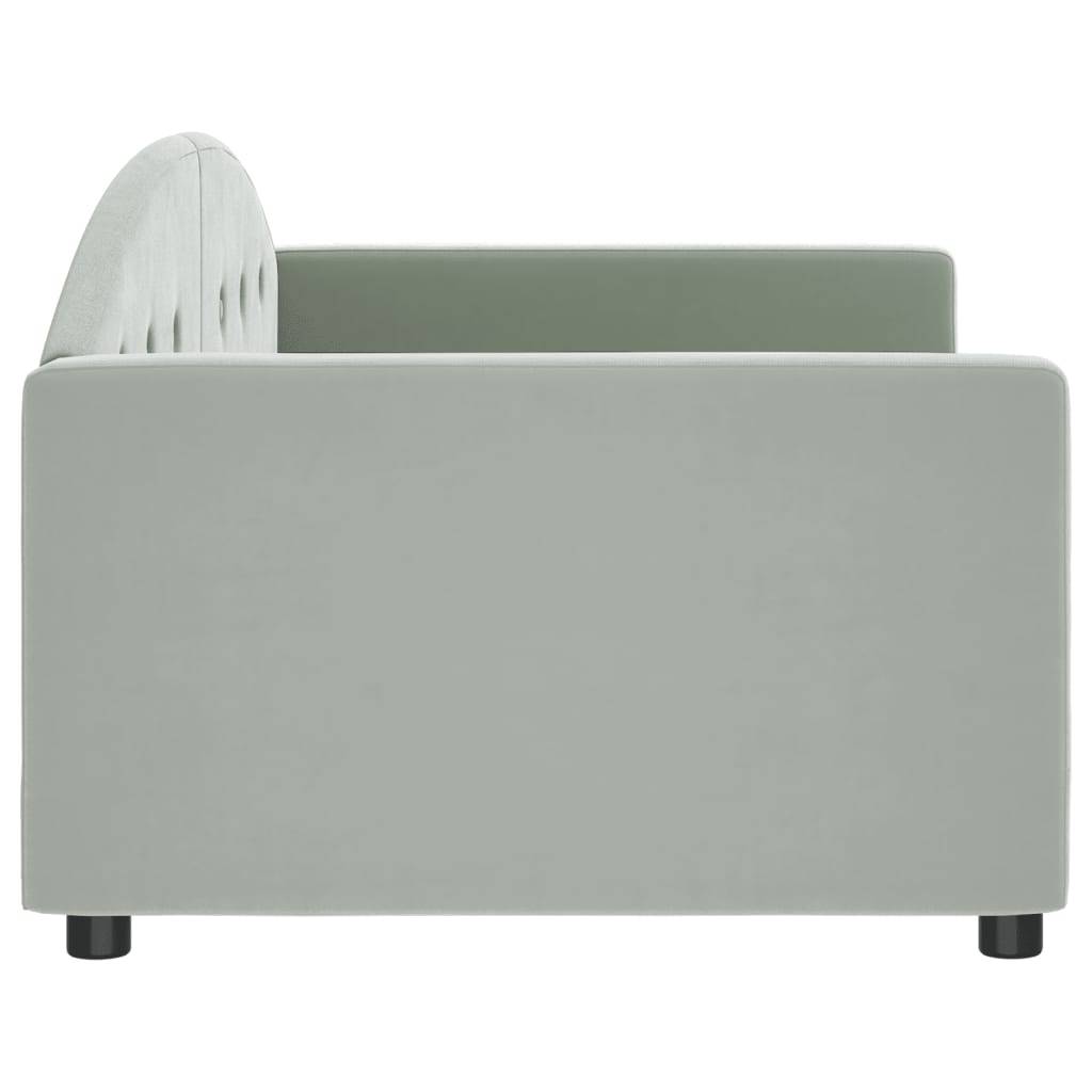 vidaXL Tagesbett Hellgrau 90x200 cm Samt