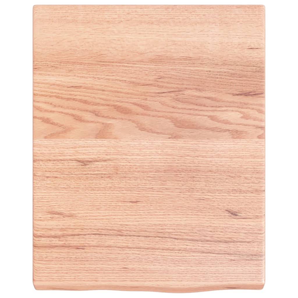 vidaXL Waschtischplatte Hellbraun 40x50x(2-4) cm Massivholz Behandelt