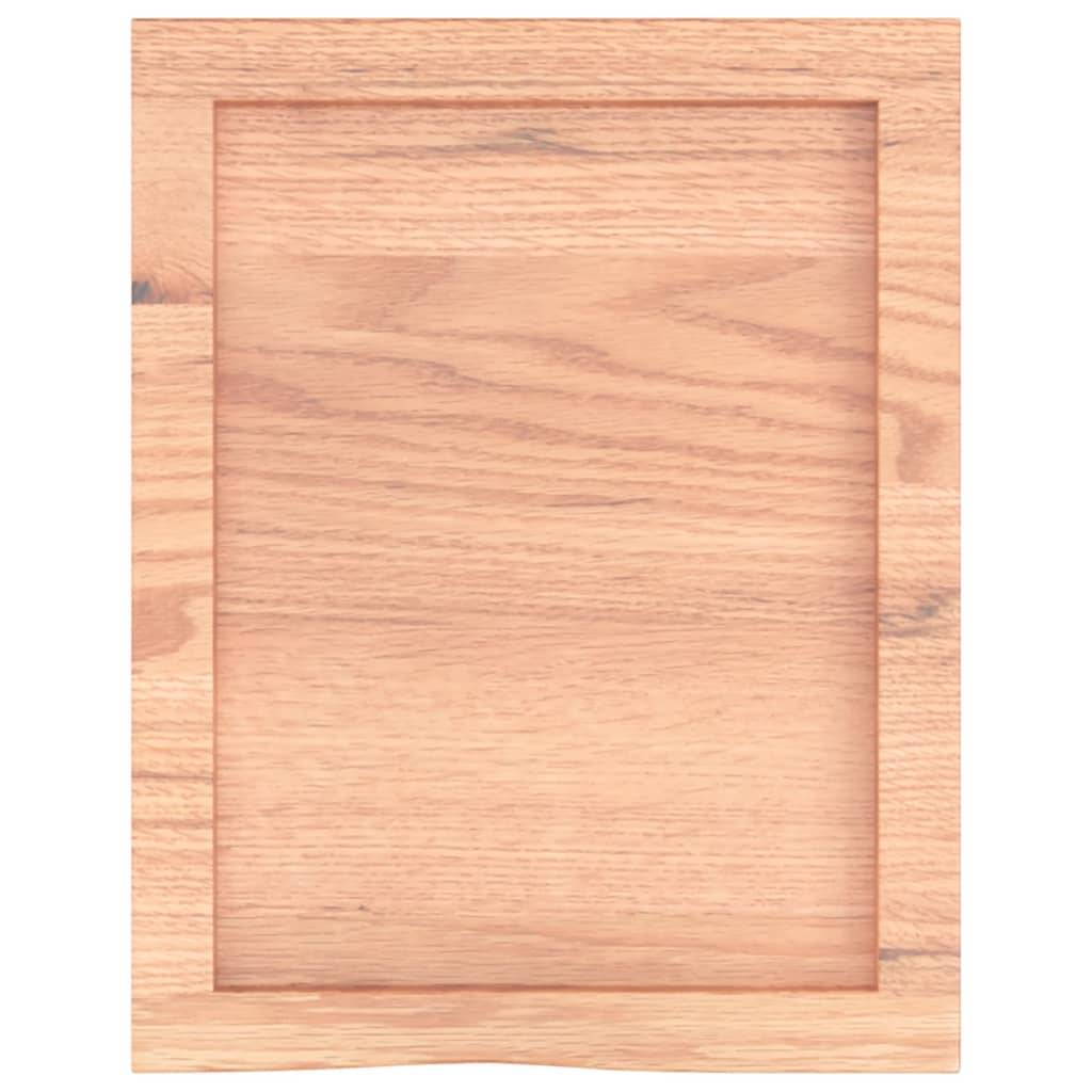 vidaXL Waschtischplatte Hellbraun 40x50x(2-4) cm Massivholz Behandelt