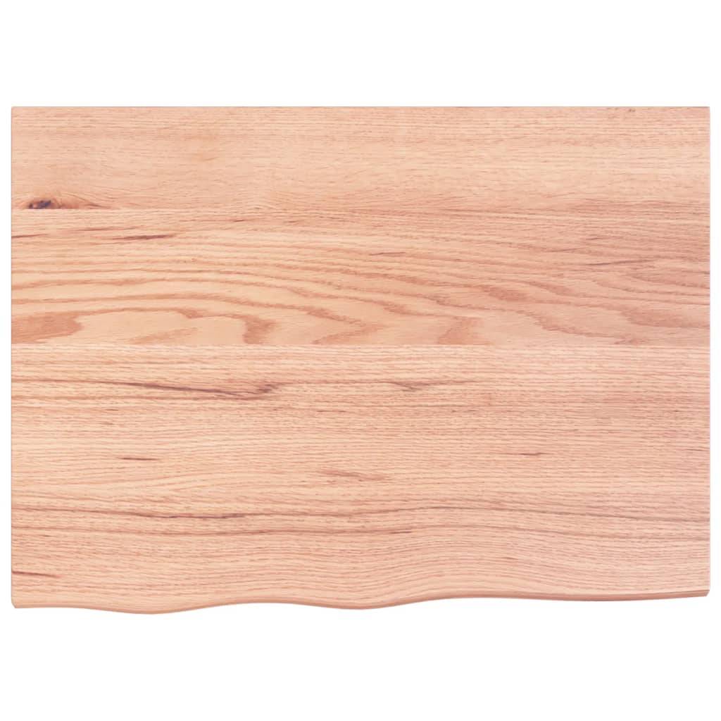 vidaXL Waschtischplatte Hellbraun 80x60x2 cm Massivholz Behandelt