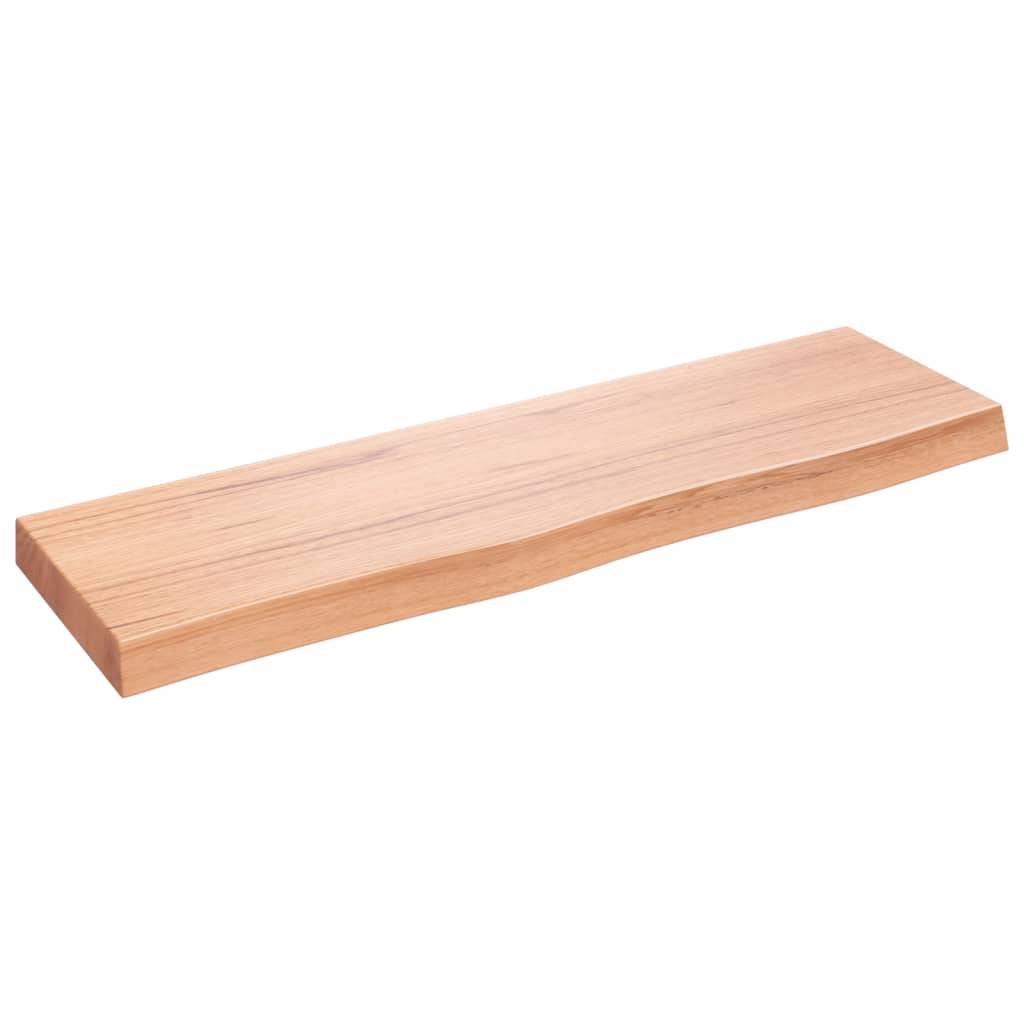 vidaXL Waschtischplatte Hellbraun 100x30x(2-6) cm Massivholz Behandelt