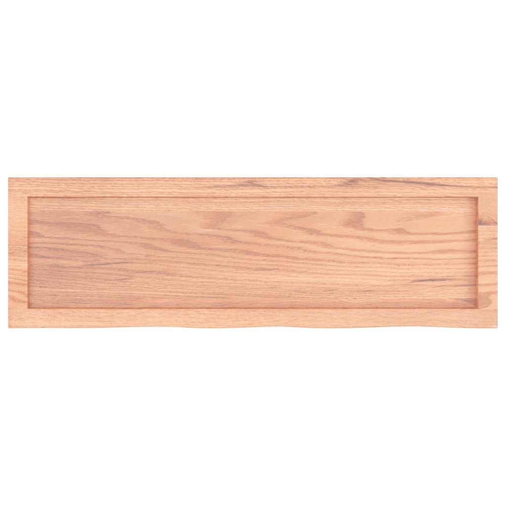 vidaXL Waschtischplatte Hellbraun 100x30x(2-6) cm Massivholz Behandelt