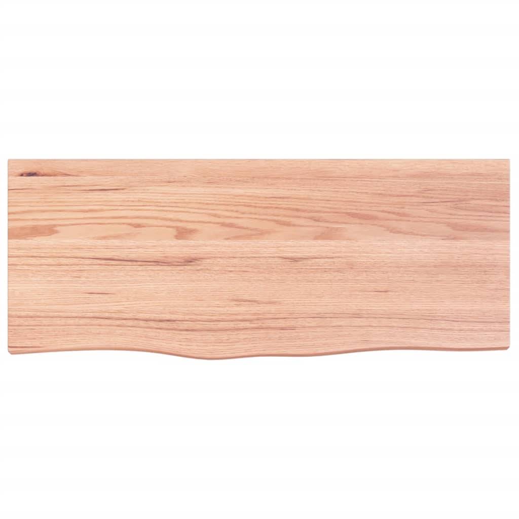 vidaXL Waschtischplatte Hellbraun 100x40x(2-6) cm Massivholz Behandelt