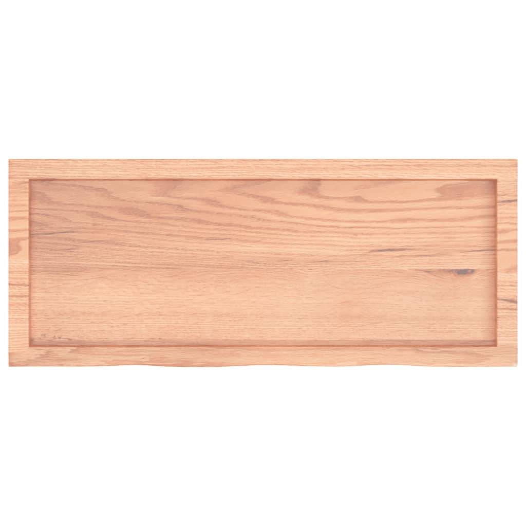 vidaXL Waschtischplatte Hellbraun 100x40x(2-6) cm Massivholz Behandelt