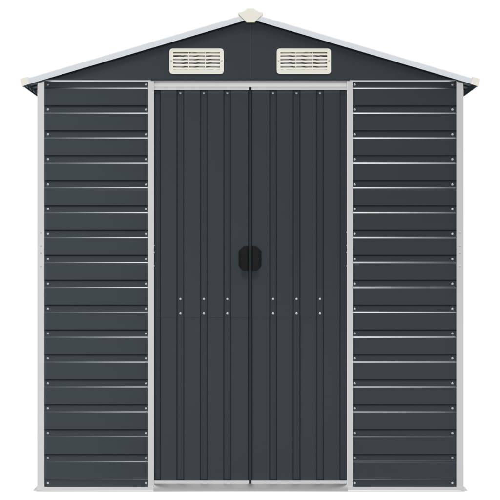vidaXL Gerätehaus Anthrazit 191x215x198 cm Verzinkter Stahl