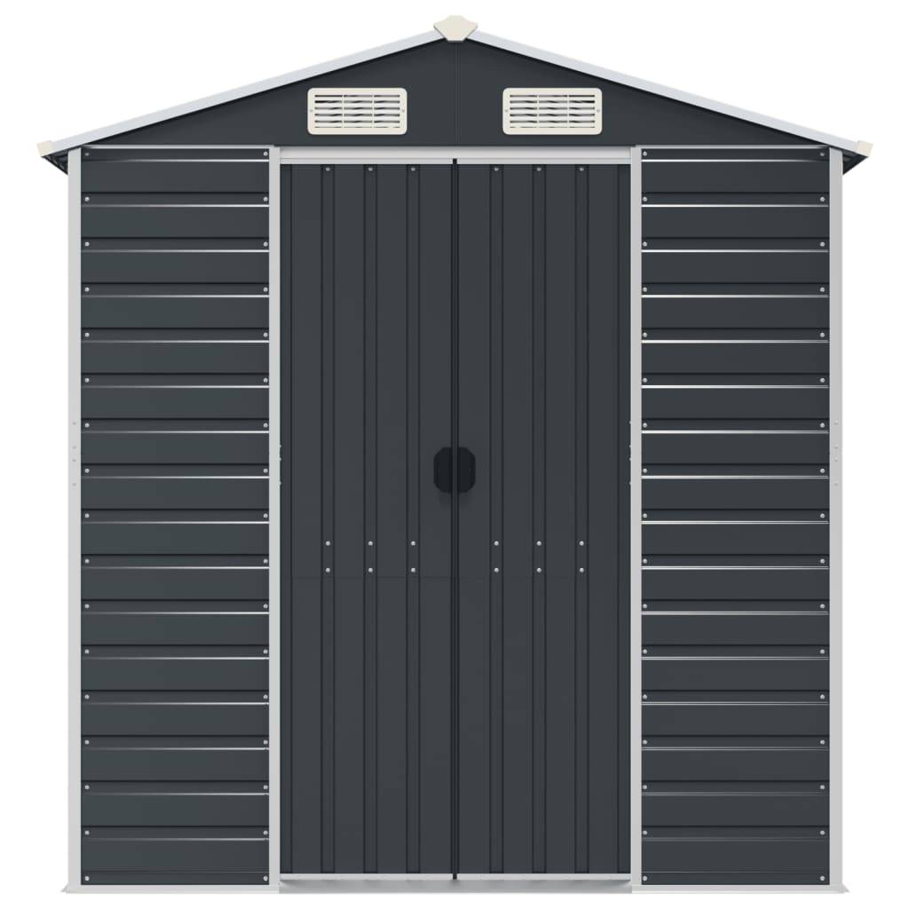vidaXL Gerätehaus Anthrazit 191x640x198 cm Verzinkter Stahl