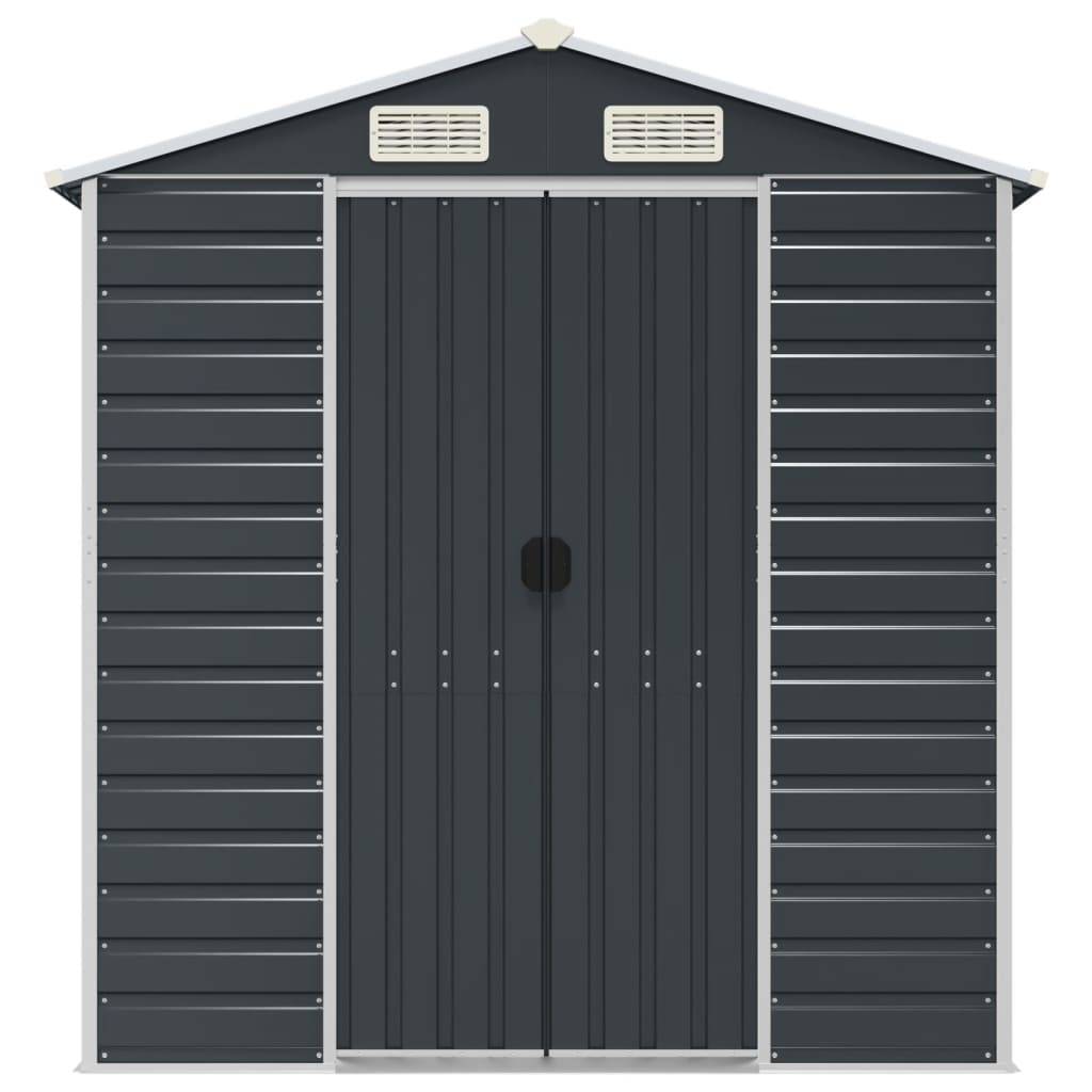 vidaXL Gerätehaus Anthrazit 191x810x198 cm Verzinkter Stahl