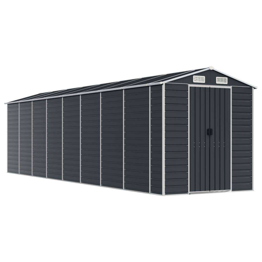 vidaXL Gerätehaus Anthrazit 191x725x198 cm Verzinkter Stahl