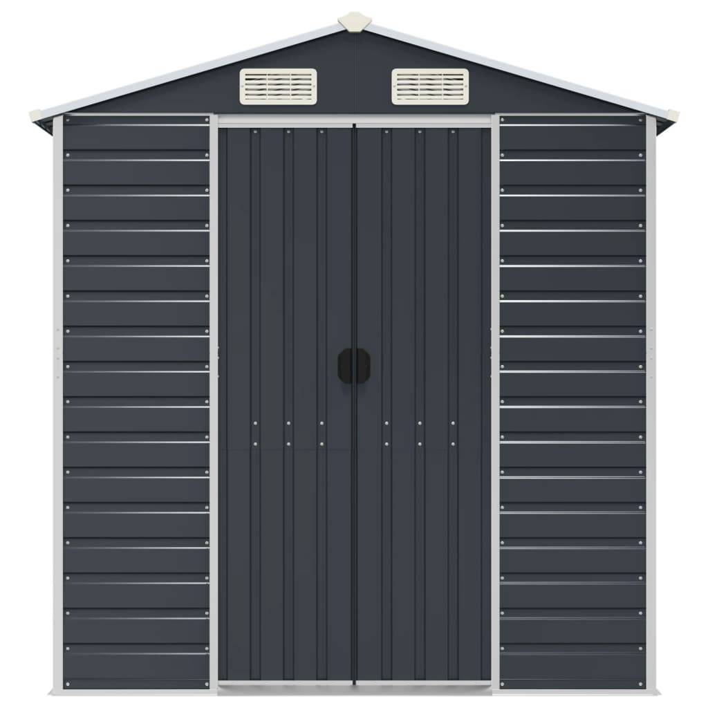 vidaXL Gerätehaus Anthrazit 191x725x198 cm Verzinkter Stahl