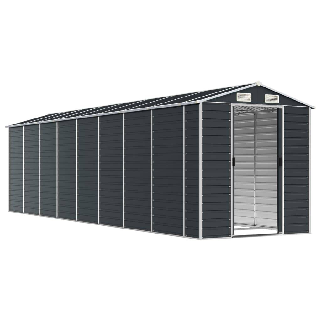 vidaXL Gerätehaus Anthrazit 191x725x198 cm Verzinkter Stahl