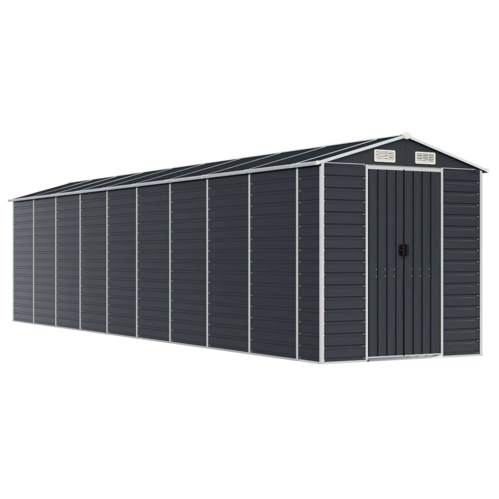 vidaXL Gerätehaus Anthrazit 191x810x198 cm Verzinkter Stahl