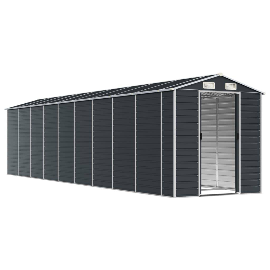 vidaXL Gerätehaus Anthrazit 191x810x198 cm Verzinkter Stahl