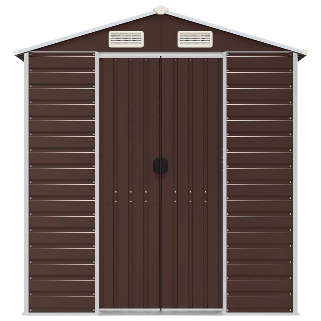 vidaXL Gerätehaus Braun 191x810x198 cm Verzinkter Stahl