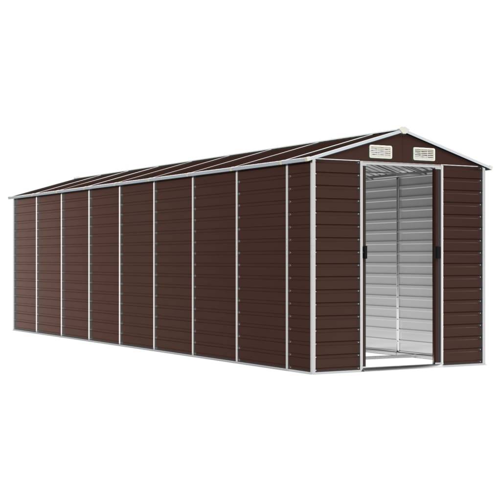 vidaXL Gerätehaus Braun 191x725x198 cm Verzinkter Stahl