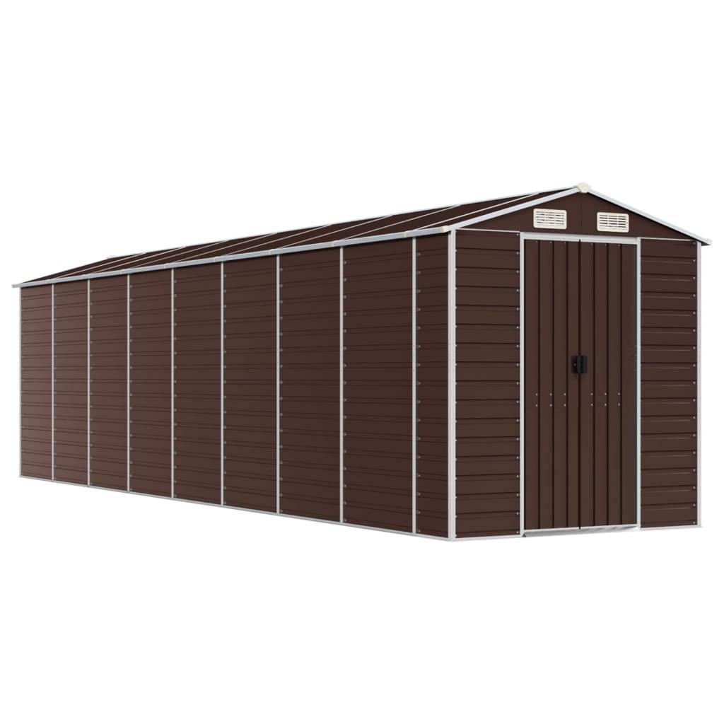 vidaXL Gerätehaus Braun 191x725x198 cm Verzinkter Stahl