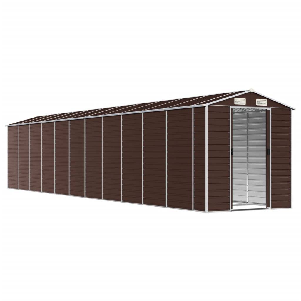 vidaXL Gerätehaus Braun 191x980x198 cm Verzinkter Stahl