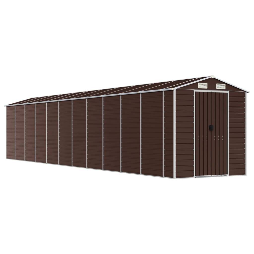 vidaXL Gerätehaus Braun 191x980x198 cm Verzinkter Stahl