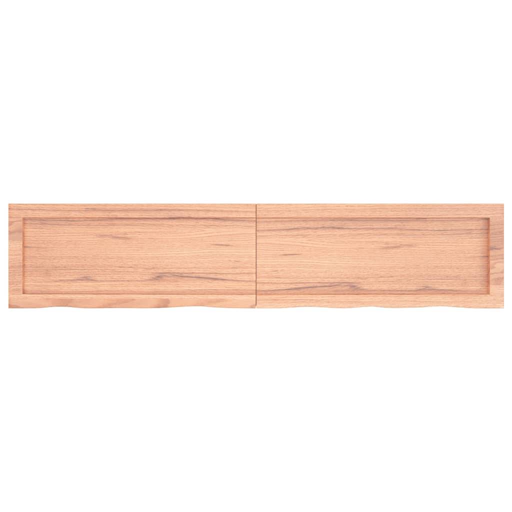 vidaXL Waschtischplatte Hellbraun 140x30x(2-4) cm Massivholz Behandelt