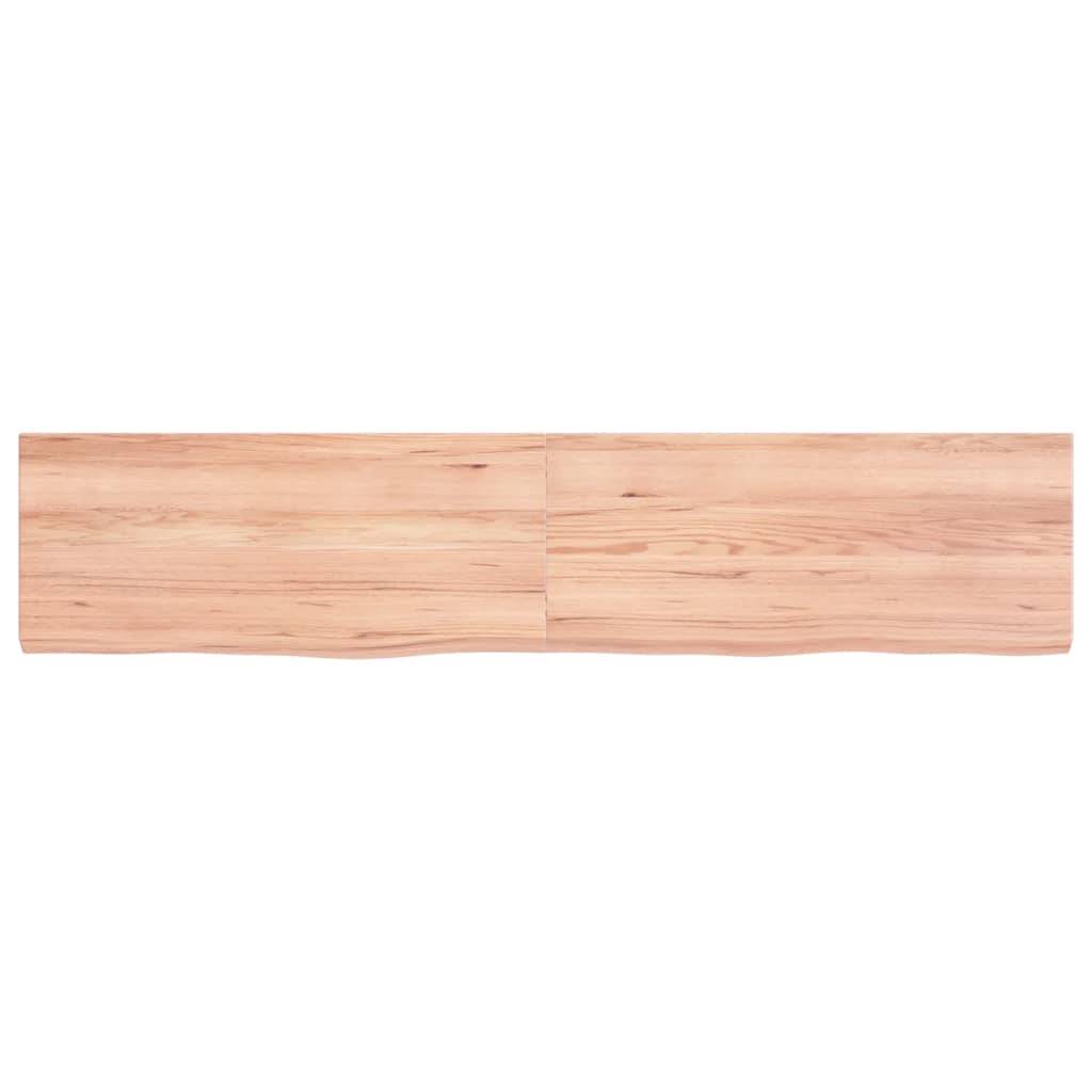 vidaXL Waschtischplatte Hellbraun 140x30x(2-4) cm Massivholz Behandelt