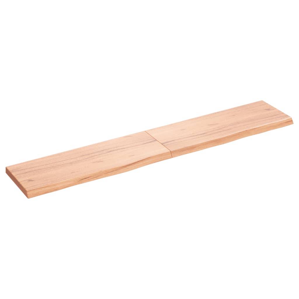 vidaXL Waschtischplatte Hellbraun 160x30x(2-4) cm Massivholz Behandelt