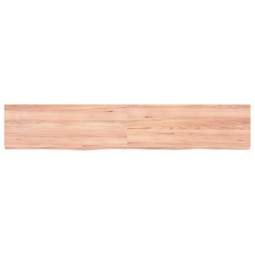 vidaXL Waschtischplatte Hellbraun 160x30x(2-4) cm Massivholz Behandelt