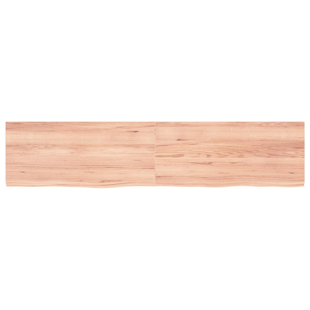 vidaXL Waschtischplatte Hellbraun 180x40x(2-4) cm Massivholz Behandelt