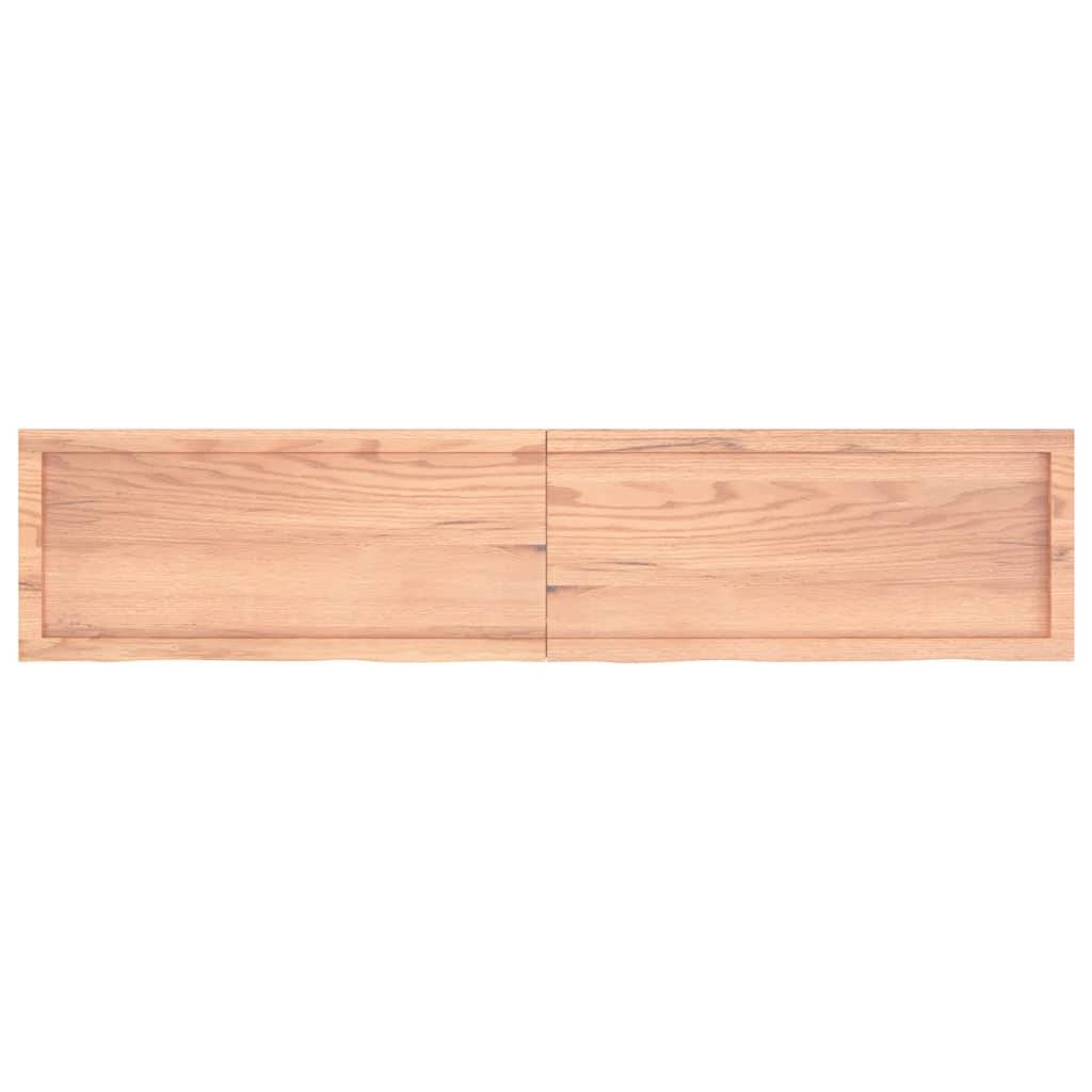 vidaXL Waschtischplatte Hellbraun 180x40x(2-4) cm Massivholz Behandelt