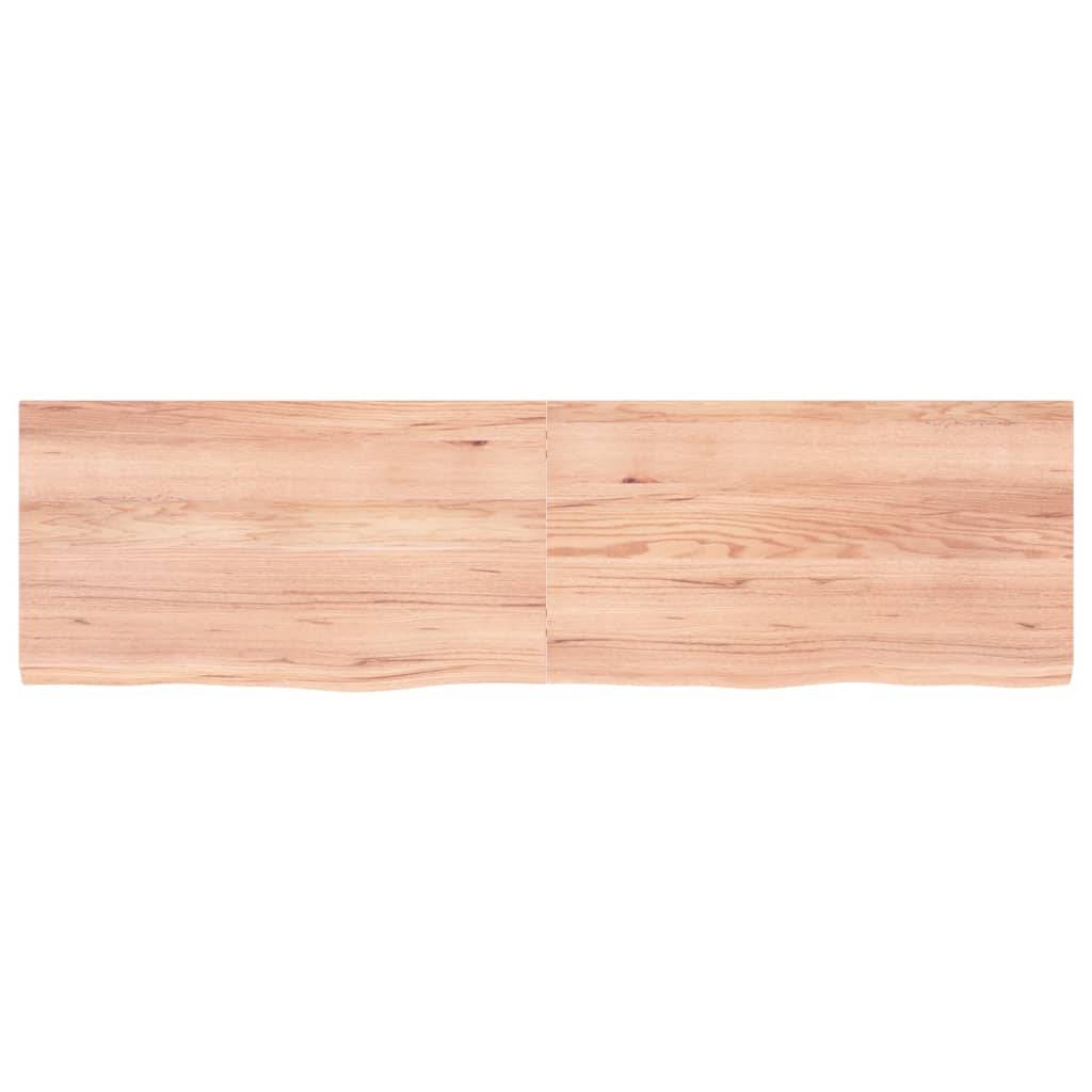 vidaXL Waschtischplatte Hellbraun 180x50x(2-4) cm Massivholz Behandelt
