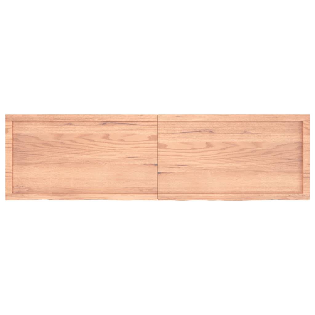 vidaXL Waschtischplatte Hellbraun 180x50x(2-4) cm Massivholz Behandelt