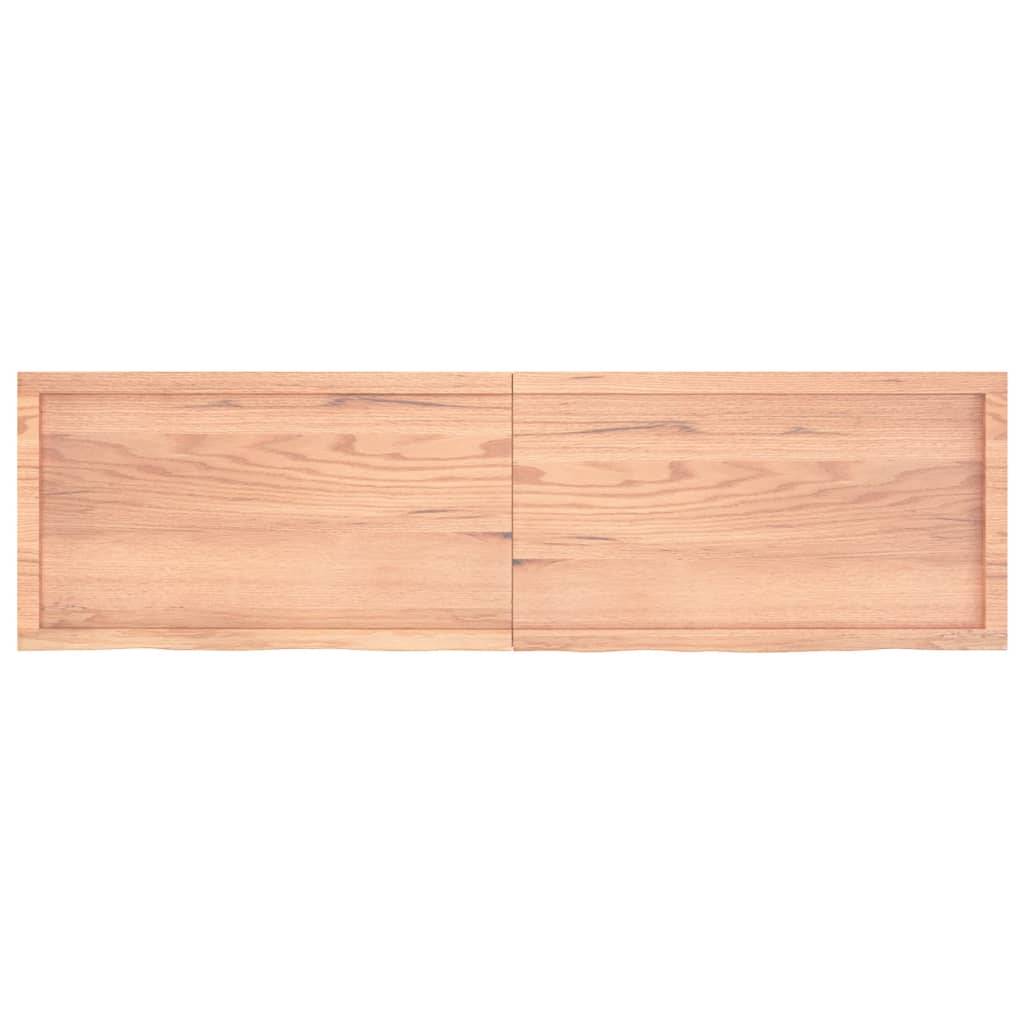 vidaXL Waschtischplatte Hellbraun 180x50x(2-6) cm Massivholz Behandelt