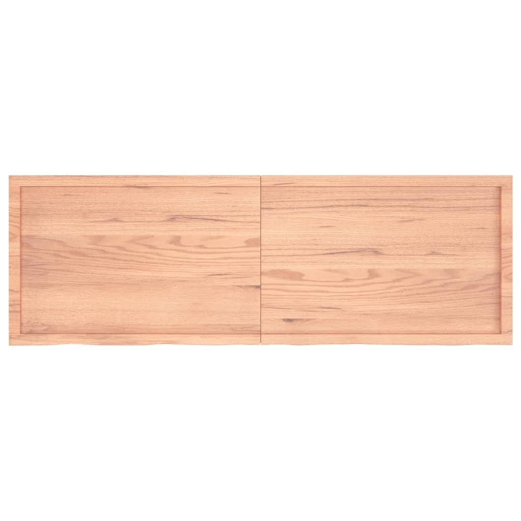 vidaXL Waschtischplatte Hellbraun 180x60x(2-4) cm Massivholz Behandelt