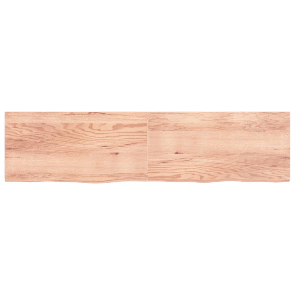 vidaXL Waschtischplatte Hellbraun 200x50x(2-4) cm Massivholz Behandelt