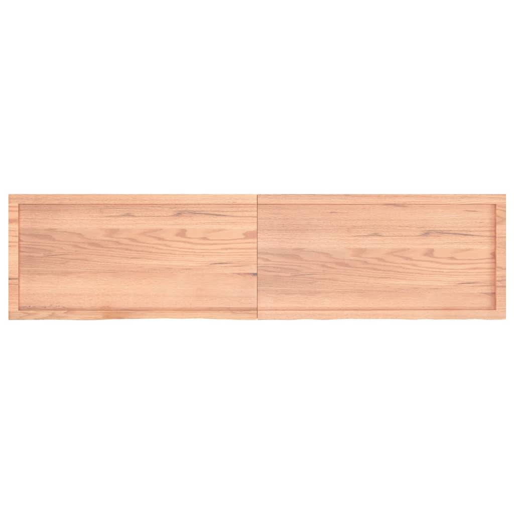 vidaXL Waschtischplatte Hellbraun 200x50x(2-4) cm Massivholz Behandelt